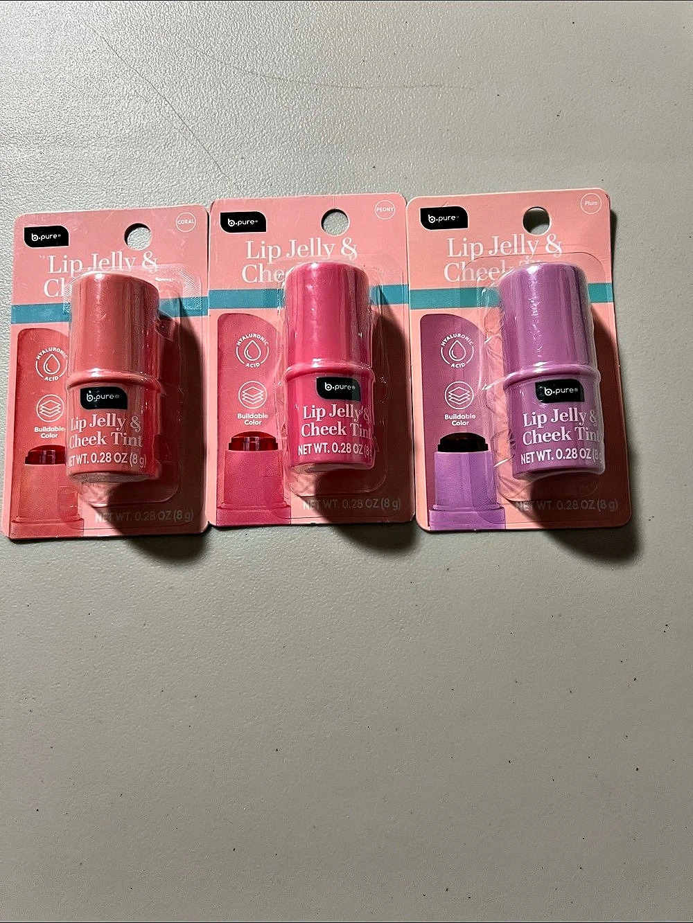 b.perfect Lip Jelly & Cheek Tint Lip & Cheek Tint Set Pink & Purple NWT